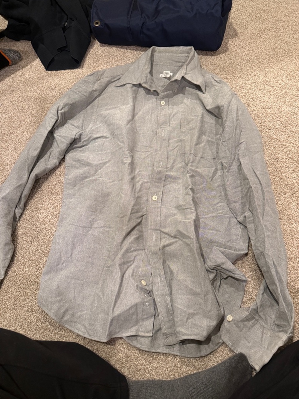 Club Monaco Gray Casual Button-Down Shirt - Picture 3 of 3